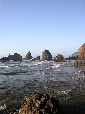 Beach Wall Art featuring the photograph Oregon Seastacks by C Thomas Cooney