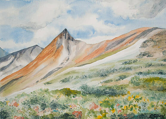 Wilderness Painting - Original Watercolor - Elkhead Pass Colorado by Cascade Colors
