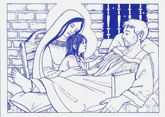 Our Lady And The Holy Child Jesus Visit St Ignatius The Convalescent In Loyola Print