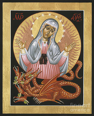 Our Lady with Apocalyptic Dragon Wall Art