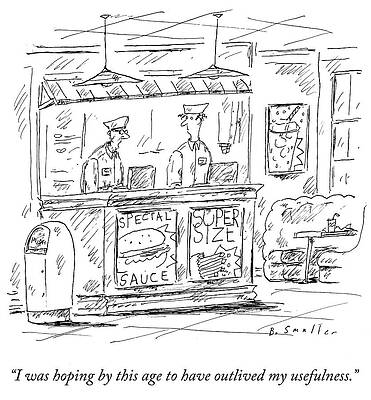 Fast Drawing - Outliving My Usefulness by Barbara Smaller