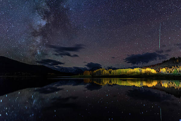 Wyoming Wall Art featuring the photograph Oxbow Bend Night by Jeff Stoddart