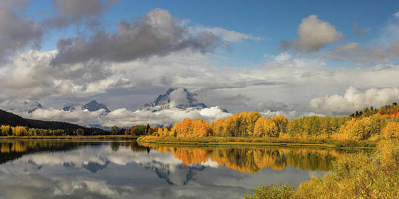 Wyoming Wall Art featuring the photograph Oxbow Fall Ver 2 by Jeff Stoddart