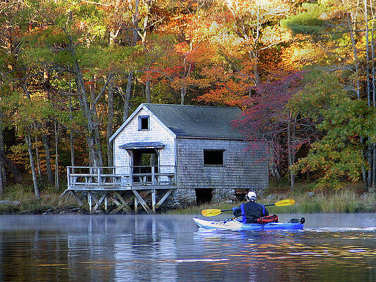 Massachusetts Wall Art featuring the photograph Paddling The North River by Steven David Roberts