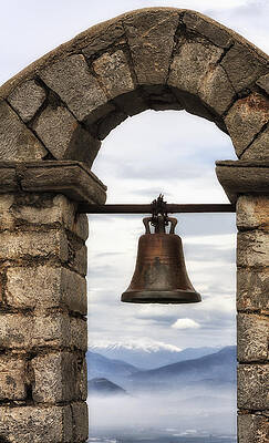 Sky Wall Art featuring the photograph Palamidi Bell Arch by Shirley Mitchell