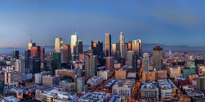 Los Angeles Wall Art featuring the photograph Panorama View Of Los Angeles by Kelley King