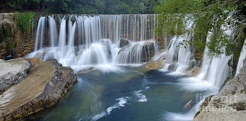 Outdoors Wall Art featuring the photograph Panoramic View Of Waterfalls On La Vis River by Sami Sarkis Photography