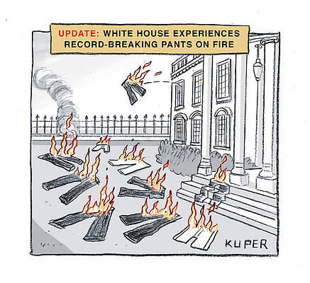 House Drawing - Pants On Fire by Peter Kuper