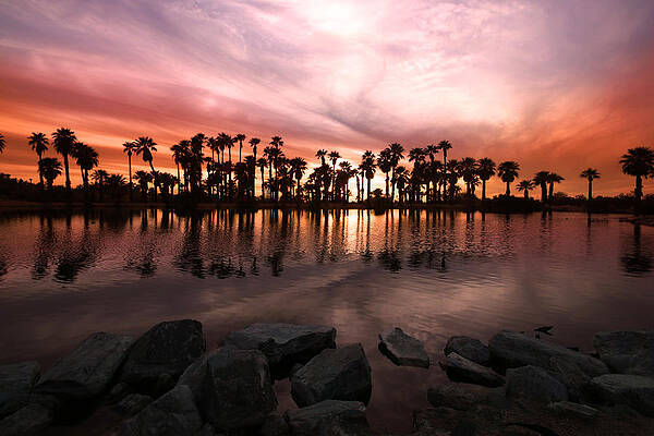 Sunset Photograph - Papago's Fire by American Landscapes