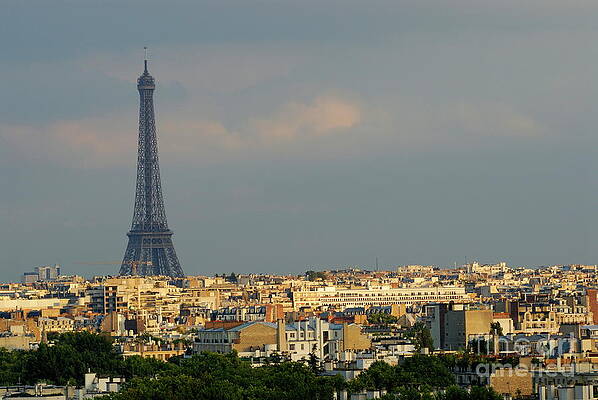 City Photograph - Paris Cityscape With Eiffel Tower by Sami Sarkis Photography