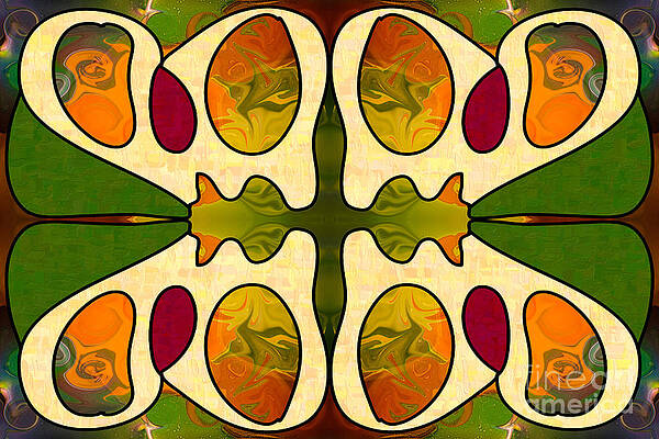 Wall Art featuring the digital art Passionate Devotion Abstract Art By Omashte by Omaste Witkowski