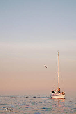 Sunset Photograph - Pastel Boat by Al Poullis