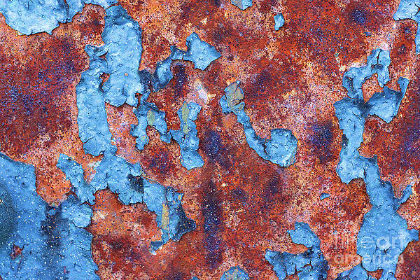 Abstract Photograph - Peeling Paint On Rusty Steel by Bruce Block
