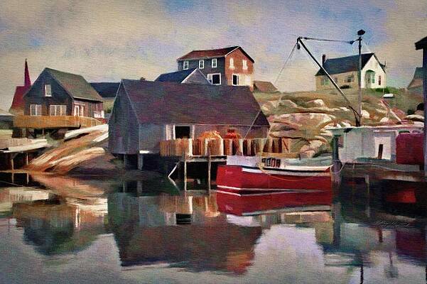 Wall Art featuring the painting Peggy's Cove by Jeffrey Kolker
