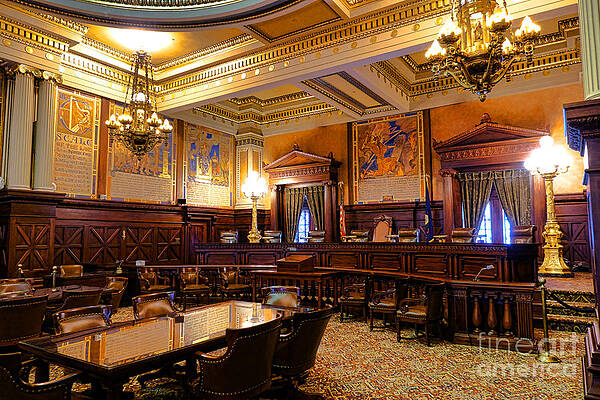 Historic Courtroom Interior Photograph