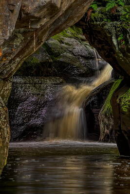 Country Wall Art featuring the photograph Pewit's Nest Last Waterfall by Dale Kauzlaric