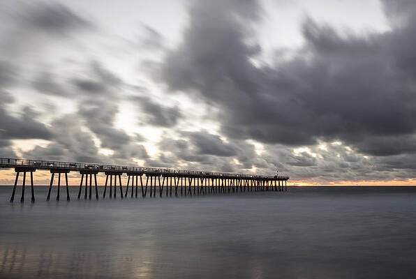 Photograph - Pier In Misty Waters by Ed Clark