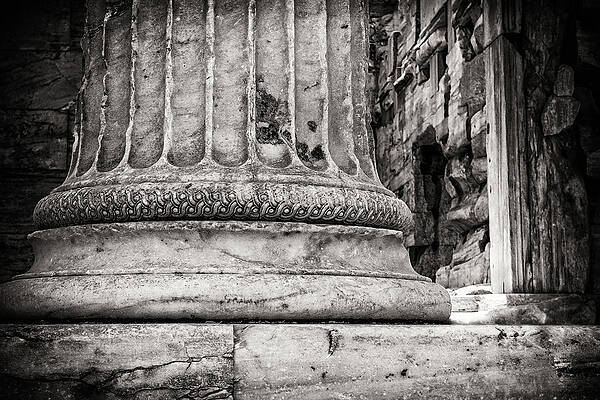 Greece Wall Art featuring the photograph Pillar Detail by Al Poullis