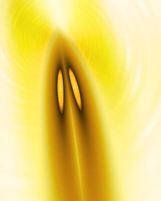 Minimalist Digital Art - Planarian by Vic Eberly