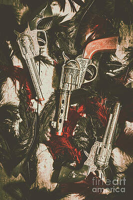 Wall Art featuring the photograph Playing Cowboys And Indians by Jorgo Photography