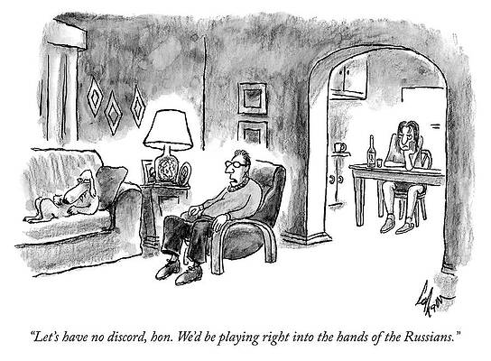 Russia Drawing - Playing Right Into The Hands Of The Russians by Frank Cotham