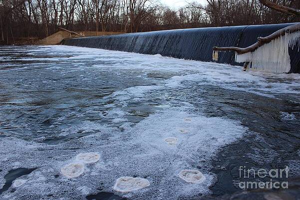 Wall Art featuring the photograph Pompton Spillway In Winter 2 by Christopher Lotito