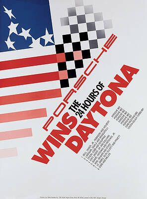 Porsche Wins Daytona Racing Poster Digital Art