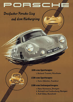 Vintage Porsche Nürburgring Poster Digital Art