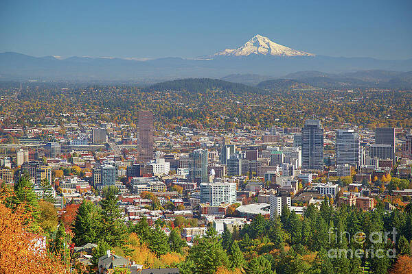Oregon Photograph - Portland, OR In Autumn by Bruce Block