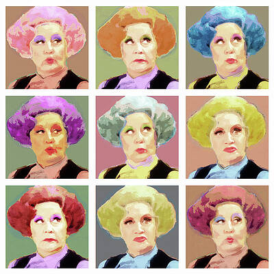 Mollie Sugden in Colorful Pop Art Wall Art