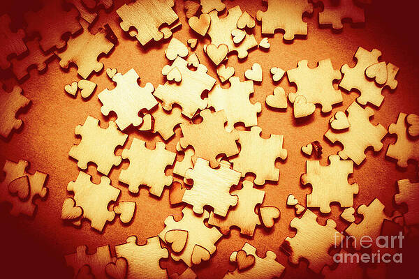 Wall Art featuring the photograph Puzzle Of Love by Jorgo Photography