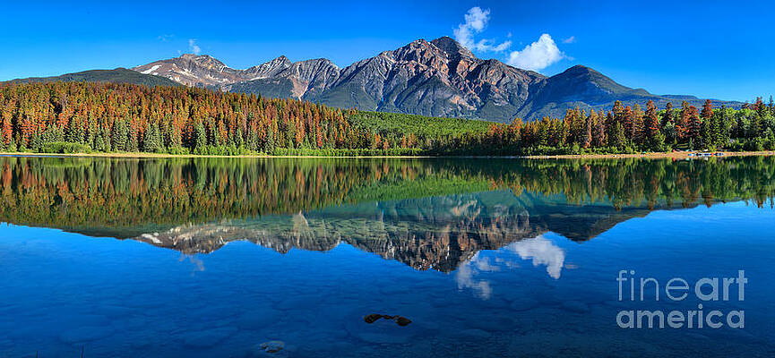 Mountain Wall Art featuring the photograph Pyramid Mountain Morning Panorama by Adam Jewell