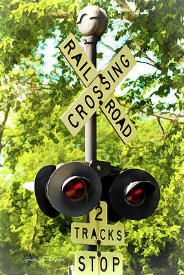 Wall Art featuring the photograph Railroad Crossing by Joann Copeland-Paul