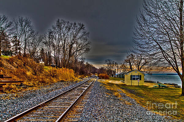 Winter Photograph - Rails by William Norton
