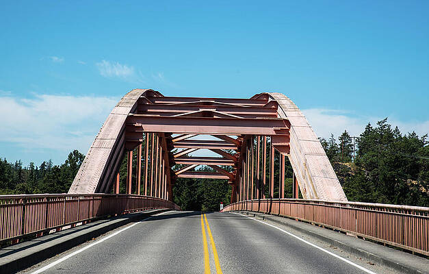 Sky Wall Art featuring the photograph Rainbow Bridge At La Conner by Tom Cochran