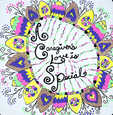 Carer Wall Art featuring the drawing Rainbow Care by Carole Brecht