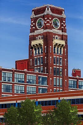 Iconic Brick Clock Tower Wall Art