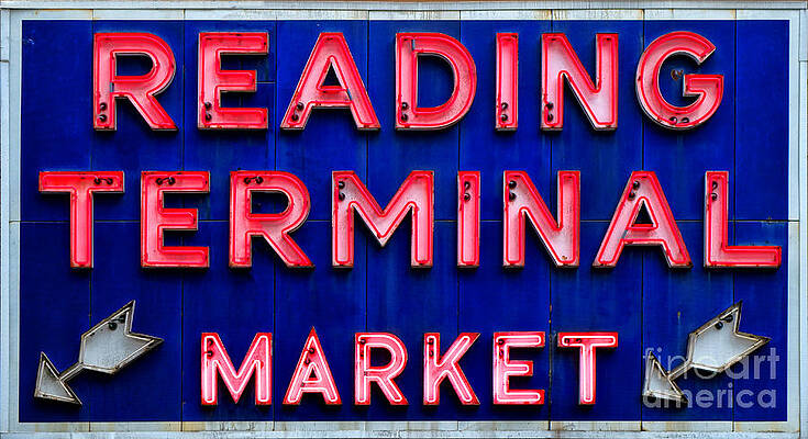 Reading Terminal Market Neon Sign Photograph