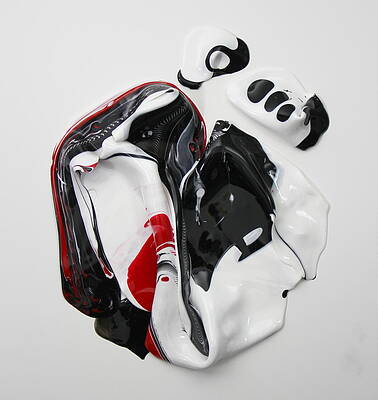 Textured Wall Art featuring the painting Red Singularity 2 by Madeleine Arnett