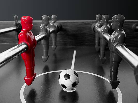 White Photograph - Red Striker by Richard Reeve