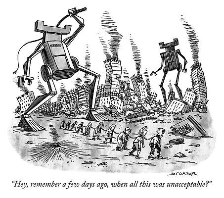 Alien Wall Art featuring the drawing Remember When All This Was Unacceptable by Joe Dator