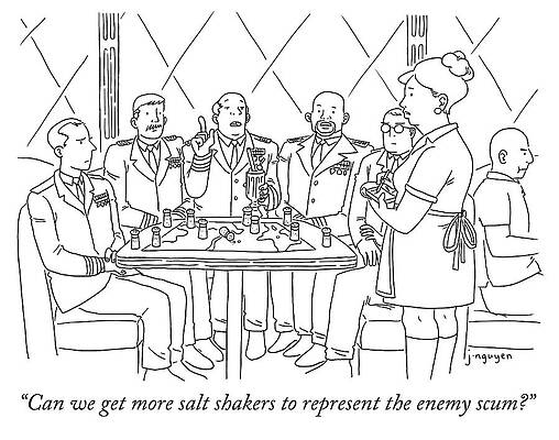 Salt Wall Art featuring the drawing Representing Enemy Scum by Jeremy Nguyen