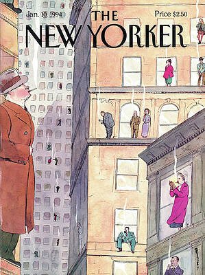 New Yorker City Scene Drawing