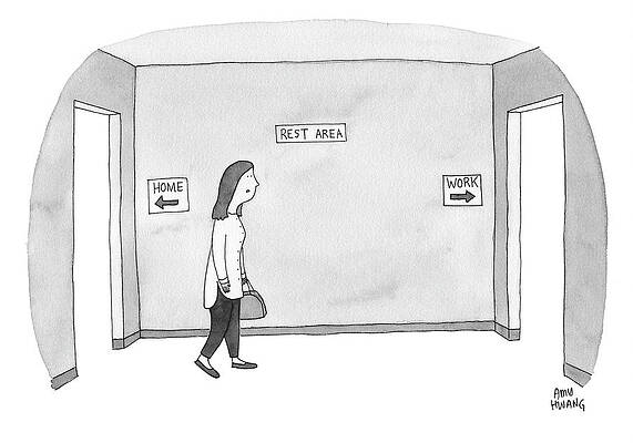 Rest Area Decision Dilemma Drawing