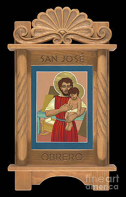Wall Art featuring the painting Retablo De San Jose Obrero by William Hart McNichols