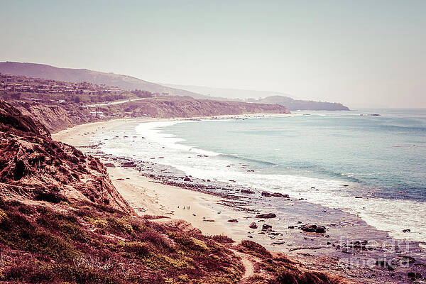 California Wall Art featuring the photograph Retro Photo Of Laguna Beach California by Paul Velgos