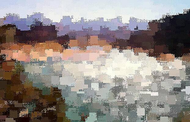Wall Art featuring the digital art Ridgway Reservoir by David Manlove