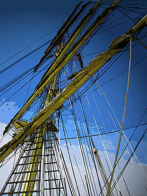 Wall Art featuring the digital art Rigging by Gina Harrison