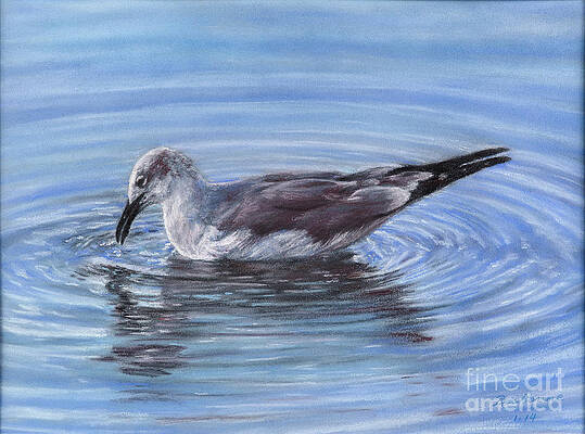 Bahamian Wall Art featuring the pastel Ripple Effect by Roshanne Minnis-Eyma