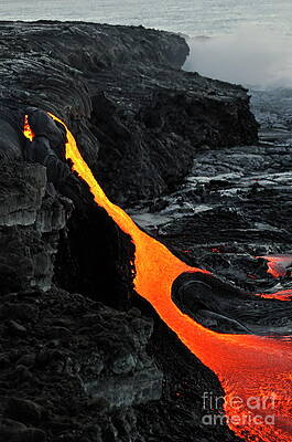 Wall Art featuring the photograph River Of Molten Lava by Sami Sarkis Photography